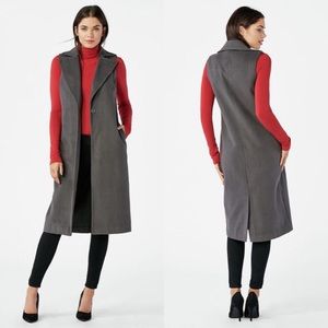 JustFab Faux Wool Duster Vest